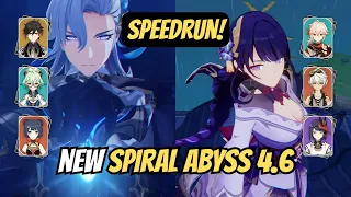 SPEEDRUN Spiral Abyss 4.6!!! ll Raiden & Neuvillette ll Raiden tetap di hati xD #genshinimpact