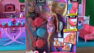 Barbie Color Chalk Hair Распаковка новая кукла Барби красим волосы в розовый цвет