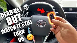 How To Get Into Your KEYLESS ENTRY CAMRY With a DEAD SMART KEY And TURN IT ON! ( DONT GET STUCK )