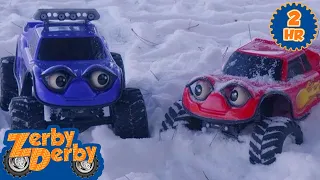 Holiday Fun with Zerby Derby | Wheels of Winter Wonderland Special | Fun Toy Cartoons for Kids