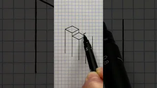 Optical 3D illusion | Drawing On Graph Paper