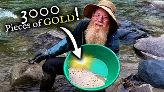 I got 3000 pieces of gold while gold panning.