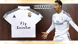 Como hacer la CAMISETA DE REAL MADRID de papel Origami ⚽de fútbol- Camiseta de cr7 siuuu