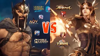 ALL NEW CINEMATIC BATTLE - MLBB VS LOL WR VS AOV VS ONMYOJI ARENA VS KOG/HOK