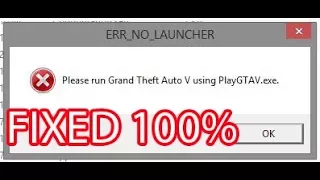 "Please Run GTA V using PlayGTAV.exe" Error Fix 100%