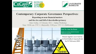 Contemporary CorporateGovernance Perspectives