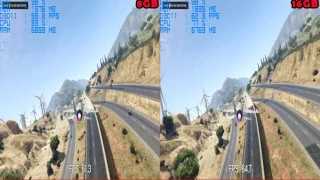 8GB vs 16GB Ram - GTA 5 Benchmark 1080p High Settings