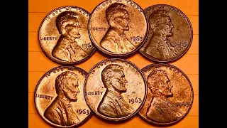 US 1963 Lincoln Penny - United States One Cent Coins