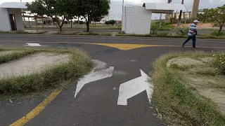 BALIZA DE MOTO NO DETRAN DE TERESINA/PIAUÍ.