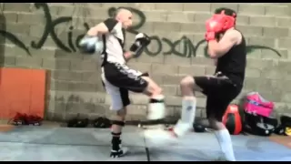 démonstration kick boxing