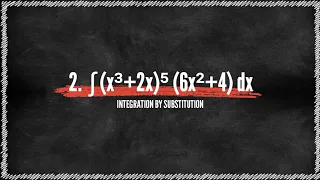 Integration By Substitution Problem#2. ∫  (x³+2x)⁵ (6x²+4) dx