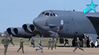 Military Best: IMPRESSIVE US PILOTS SCRAMBLE MASSIVE B-52 Stratofortress for Emergency Fast Takeoff!