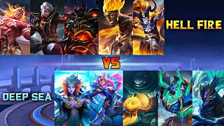 MOBILE LEGENDS HELL FIRE VS DEEP SEA SQUAD 1 VS 1 FIGHT | HELLFIRE VS DEEP SEA