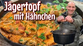 Jägertopf mit Hähnchen aus dem Dutch Oven - Westmünsterland BBQ