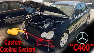 Squeezing a CUSTOM COOLING SYSTEM In The 4 Litre Inline 6 Powered Mercedes W203 | Test Drive Loading