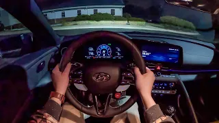 2023 Hyundai Elantra N 6MT - POV Night Drive (Binaural Audio)