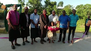 Fijian Prime Minister Hon. Voreqe Bainimarama officiates at the commissioning of Mosi Dam.