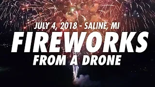 Flying a DJI Mavic Pro Drone through Fireworks! (4th of July 2018 - Saline, MI)