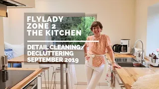 Flylady Zone 2 (the kitchen), detail cleaning/decluttering, September 2019