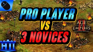 Professional Player vs 3 Novices | AoE2