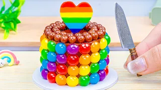 Amazing Miniature Rainbow Jelly Cake Decorating 🌈 Best Of Tiny Cakes By Yummy Bakery