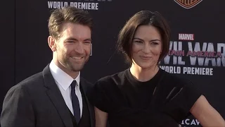 Sam Hargrave & Monique Ganderton "Captain America Civil War" World Premiere Red Carpet Fashion Broll