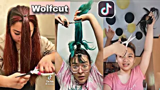 Wolf Cut Haircut TikTok Trend Compilation💇‍♀️💇‍♀️