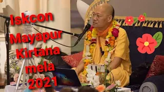 Mayapur Kirtan Mela Zoom  Hare Krishna Maha mantra Kirtan by H.H B.A.Janardan Swami   (V.D)