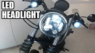 LED Headlight Install - Harley Davidson Iron 883