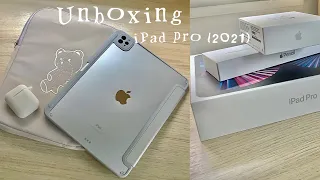 iPad Pro M1 11” 2021 unboxing  | Apple Pencil 2 with accessories