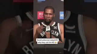 David Letterman asked Kevin Durant why they call him KD 😂 | #shorts