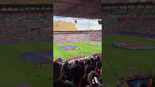 Gran pitada al himno de España por parte de la Real Sociedad y el Barça en La Romareda