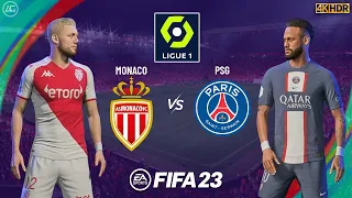 Monaco vs Paris Saint Germain - FIFA 23 Gameplay - Ligue 1 22/23 | PC