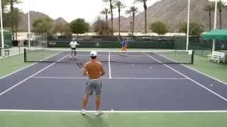 Fabio Fognini Practice 2014 BNP Paribas Open Indian Wells