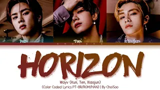 WAYV (KUN, TEN, XIAOJUN) — 'Horizon (天空海)' (Color Coded Lyrics Chin/Pt/Pin/가사)