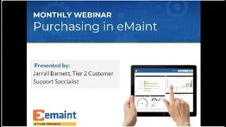 Web Workshop: Purchasing in eMaint X4