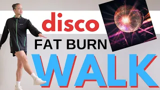 Beginner, Low Impact Walk At Home [DISCO] Fat Burning Indoor Walking for Health and Weight Loss