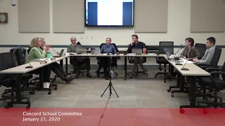 Concord Carlisle Joint School Committee - January 21, 2020