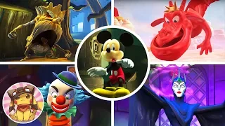 Castle of Illusion Starring Mickey Mouse - All Bosses (With Cutscenes) [1080p]