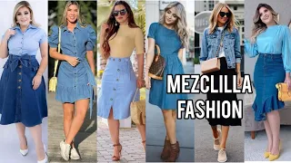 IDEAS OUTFITS MEZCLILLA 2024 / LOOKS BONITOS MEZCLILLA