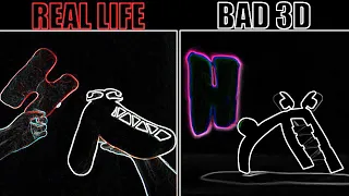 3D vs REAL LIFE | Alphabet Lore | Animation 3d vs Real life Vocoded to Gangsta's Paradise