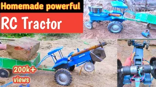 How to make powerful RC tractor at home|12v 30rpm motor|#tractormodel