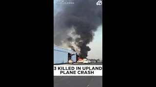3 dead after small plane crashes into airport hangar in Upland, officials say