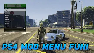 GTA5 PS4 MOD MENU FUN! - TOO MANY MODS (PS4 MODDING)