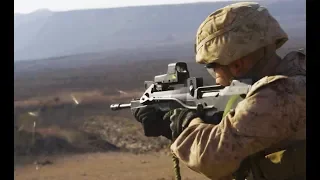 U.S. Marines test fire FAMAS French Bullpup Rifles in full auto