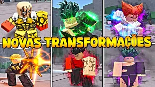 REVELANDO TODAS AS NOVAS TRANSFORMAÇÕES DO SAITAMA BATTLEGROUNDS | ROBLOX (NOVO DESPERTAR)