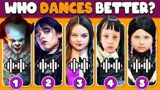 Who Dances Better? Wednesday Dance Edition 👧🖤💃 Pennywise, Salish Matter, Diana, Like Nastya, Skibidi