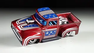 Hot Wheels Premium Review: Custom '56 Ford Truck | 2022 Stars and Stripes Set