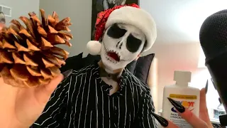 ASMR~ Doing your makeup with the wrong props (PERSONAL ATTENTION from Jack Skellington) 💀🎄