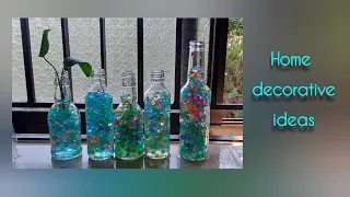 Home decorative ideas ||waste bottle decorative ideas || water balls